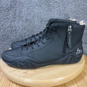 Salkin Barefoot Trail Boots Mens Size 14 Black Leather Outdoor Minimalist Shoes